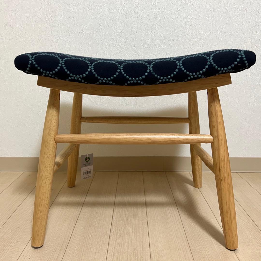 ミナペルホネン スツール タンバリン 丸脚 【新インディゴ】 椅子 ベンチ