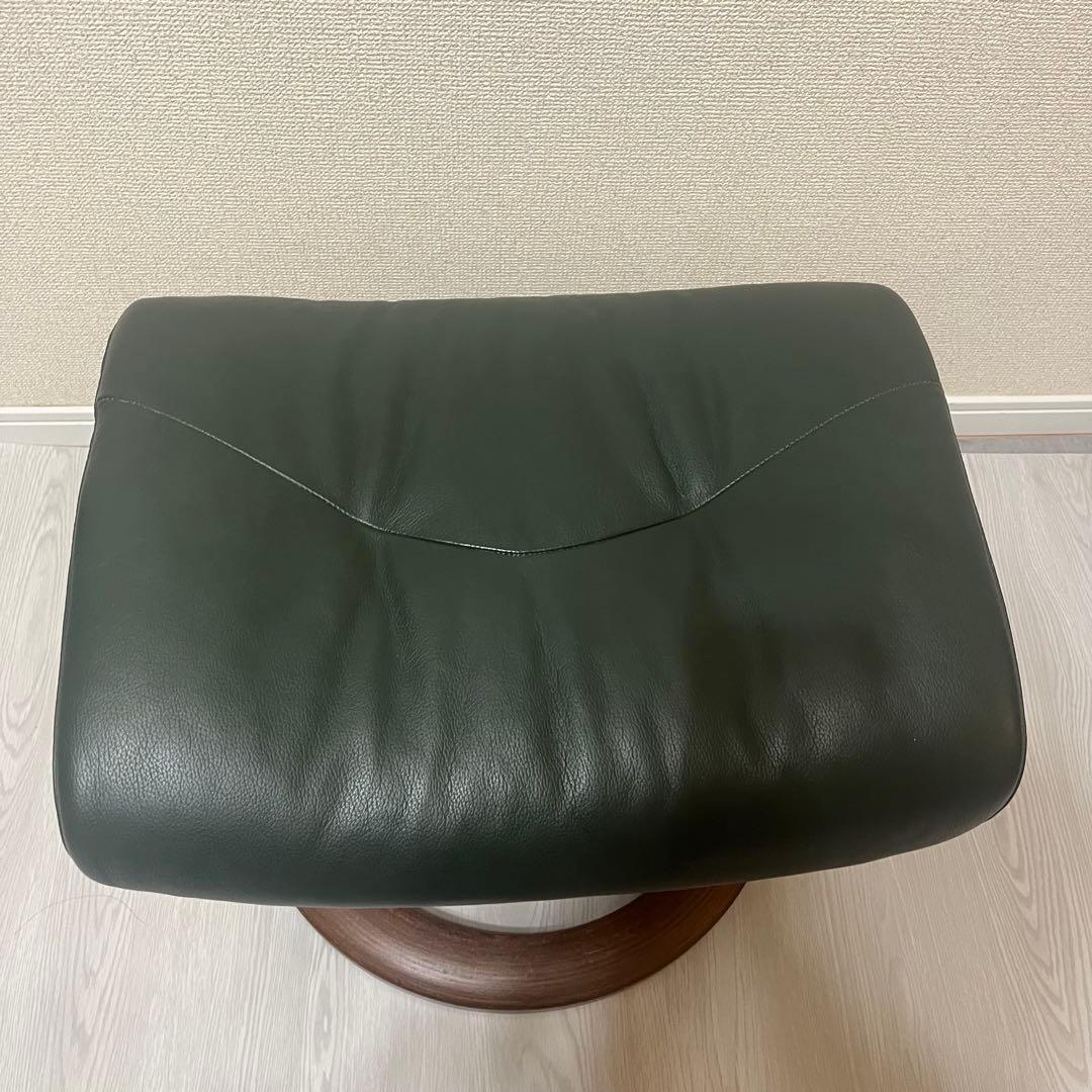 美品☘️ EKORNES エコーネス　ストレスレス　本革　オットマン　グリーン