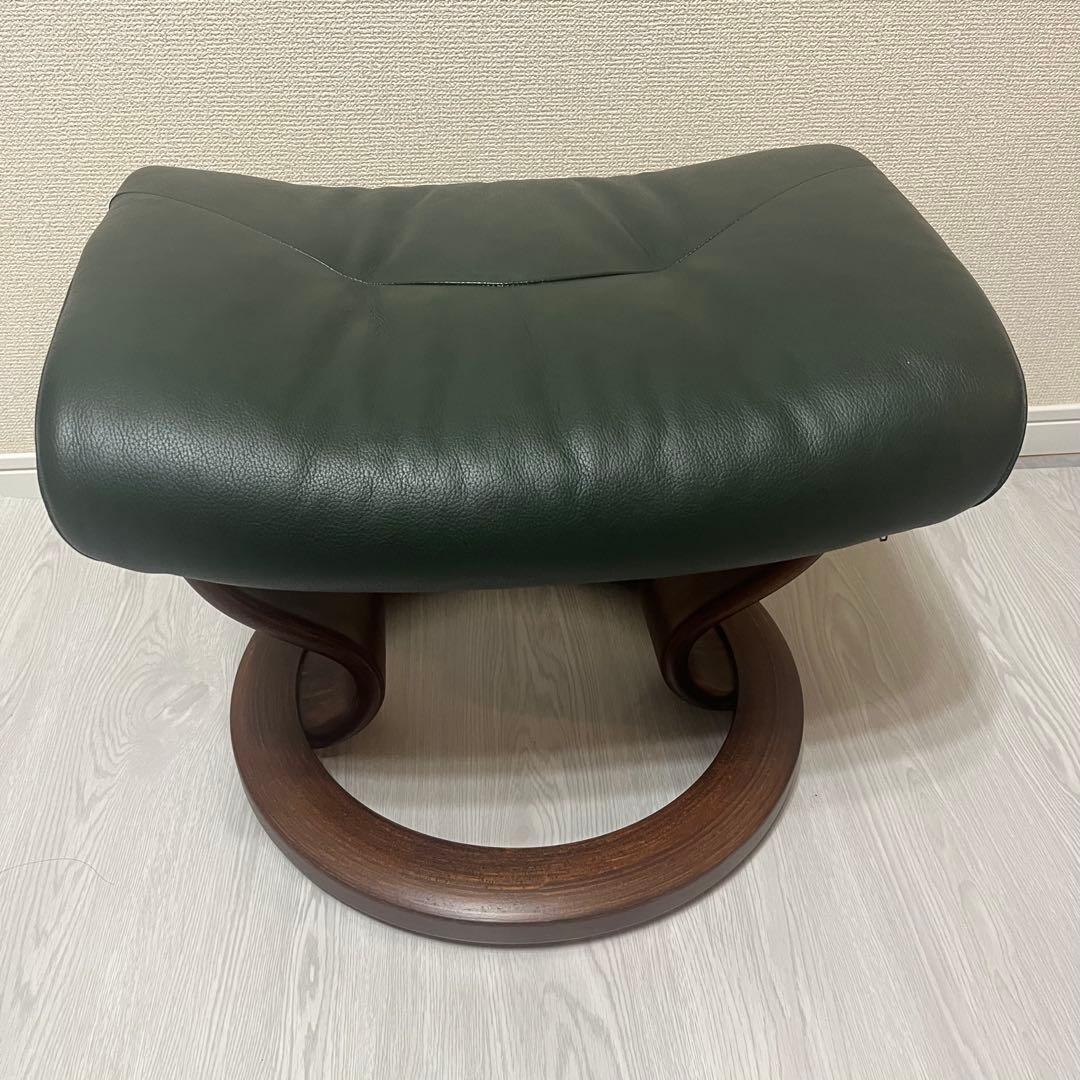 美品☘️ EKORNES エコーネス　ストレスレス　本革　オットマン　グリーン