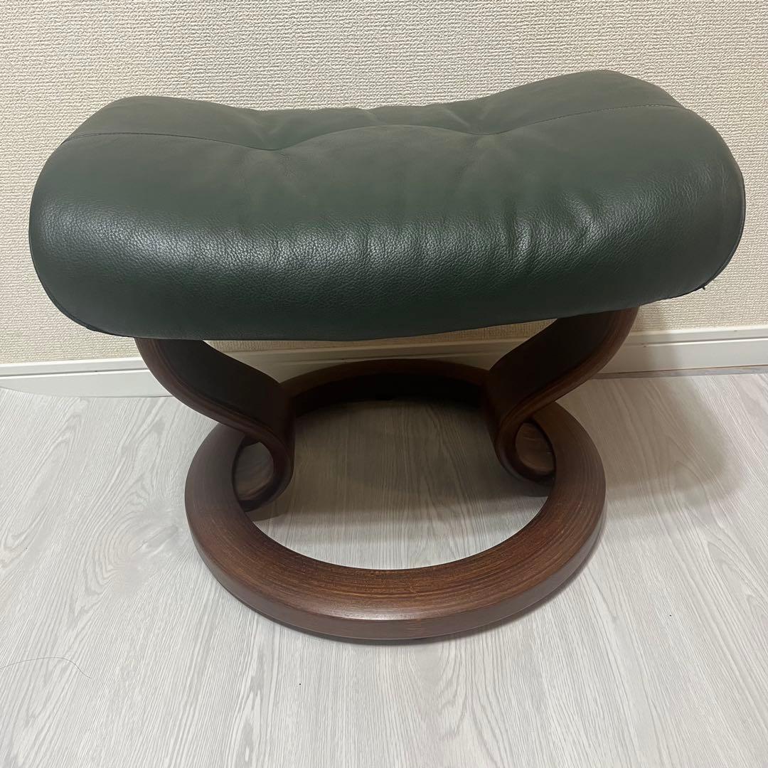 美品☘️ EKORNES エコーネス　ストレスレス　本革　オットマン　グリーン
