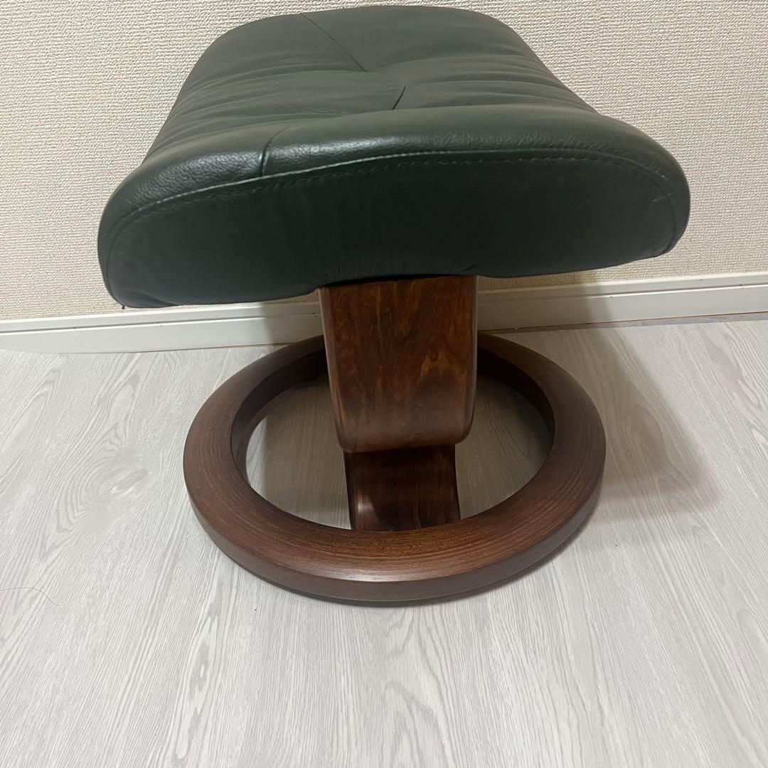 美品☘️ EKORNES エコーネス　ストレスレス　本革　オットマン　グリーン