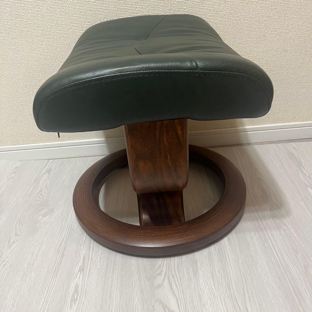 美品☘️ EKORNES エコーネス　ストレスレス　本革　オットマン　グリーン