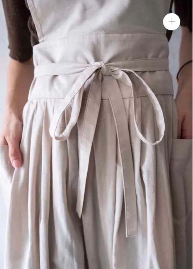 【sara BY RIS 】Flare design エプロン　ベージュ