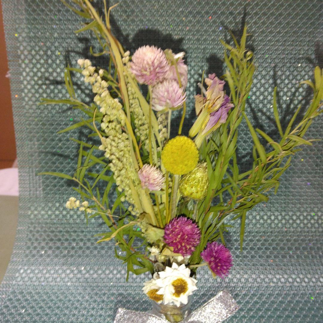 ドライフラワーアレンジメント リボン付き (No.4）