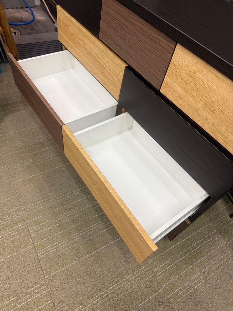 【超美品】【洗浄消毒作業済】ニトリ　ローチェスト(カレナ 120LC DBR)