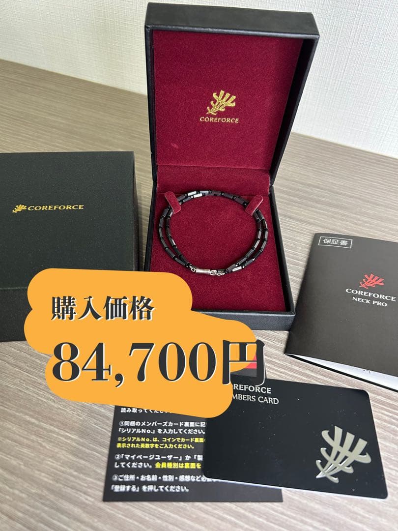 極美品 COREFORCE NECK PRO BLACK SPINEL 44cm