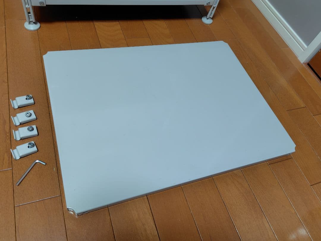 無印良品スチールユニットシェルフ大・ワードローブバー[グレー]