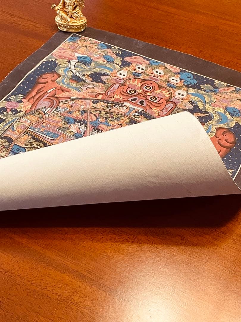 SALEチベット密教 手描き曼荼羅（マンダラ）タンカ【新品・一点物】肉筆画 D3