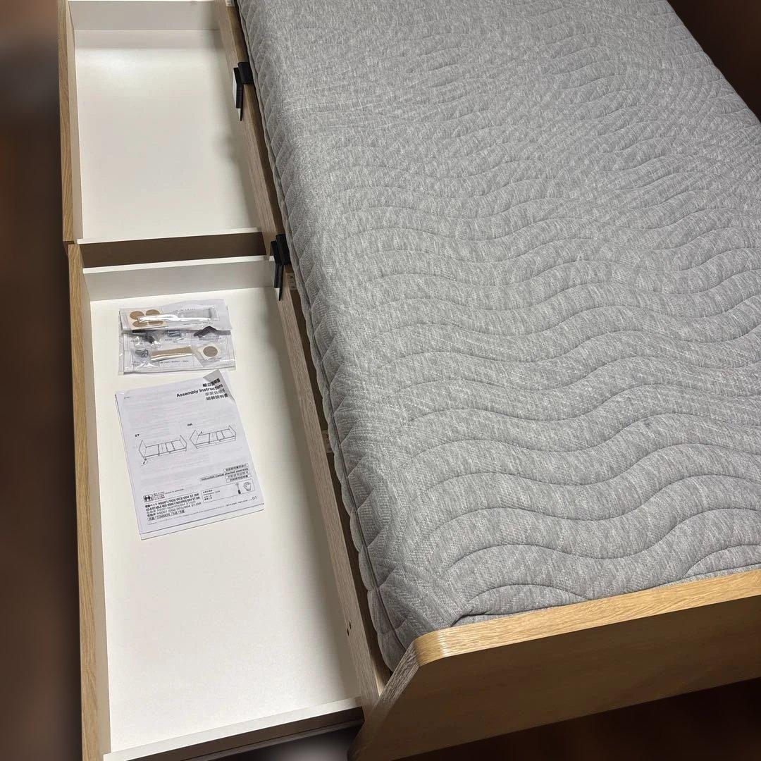 シングルベッド引き出し付き　電動　マットレス付き