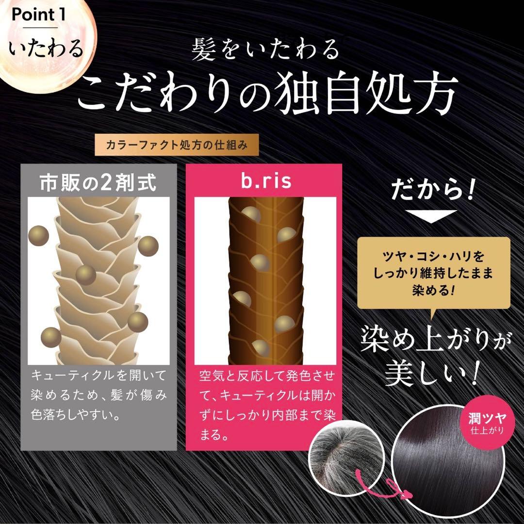【新品/未使用】b.ris カラーリングフォーム 白髪染め 3本 ブラック