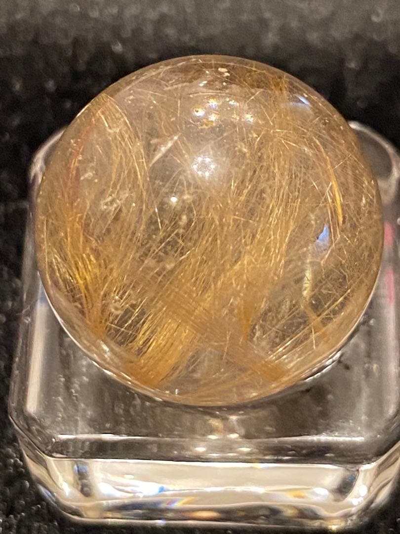 【金運、仕事運上昇】ミニルチルスフィア⭐️満ち満ちゴールド⭐️台座付き R72