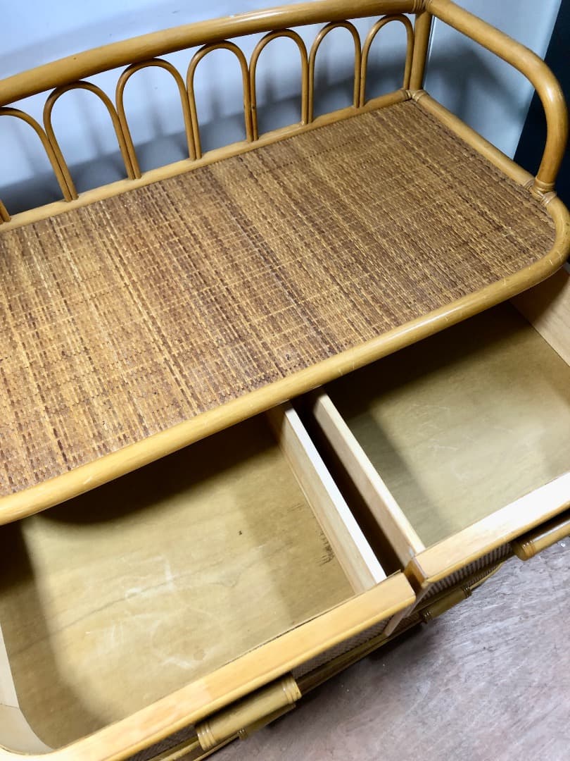 本体価格8000円　かわいい〜✨　ラタンチェスト　藤家具　大きいサイズ♪