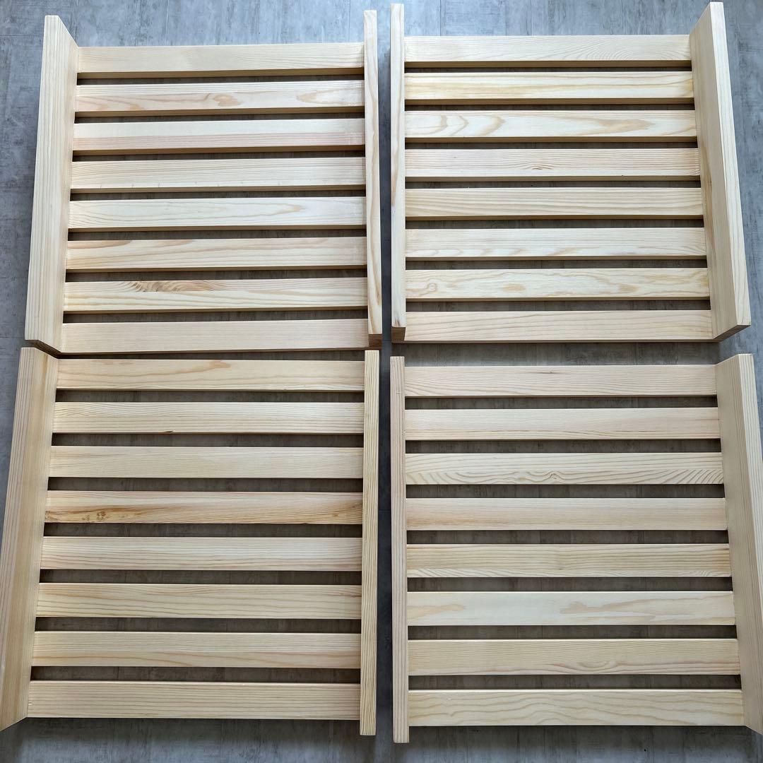 ②【２ヶ月使用】パレットベッド 8枚 すのこベッド 正方形