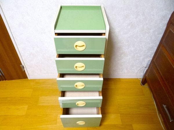 80年代 ビンテージ カラーボックス チェスト モダン レトロ 昭和 当時物