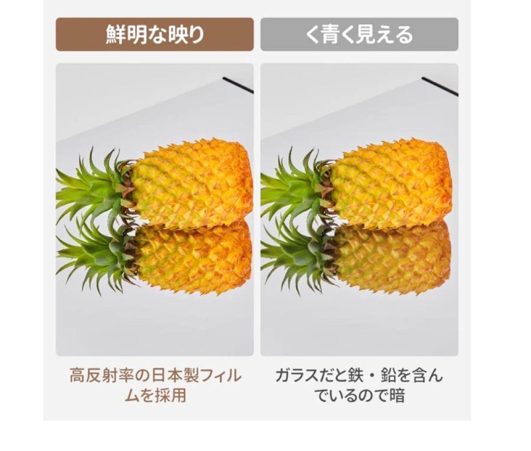 割れない鏡 160×80cm 全身ミラー 壁掛け・立て掛け シルバー