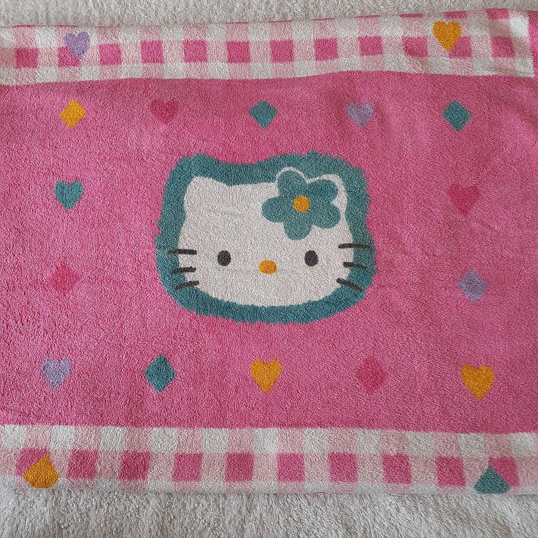 ♡*l様 ハローキティ カオハナ チェック バスタオル レトロ キティ