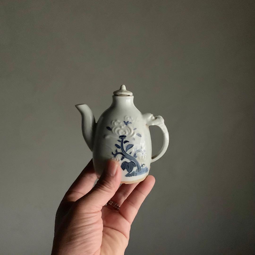 平戸焼 染付 水注 酒次 化粧水入れ 古美術 古道具 アンティーク 疵直し