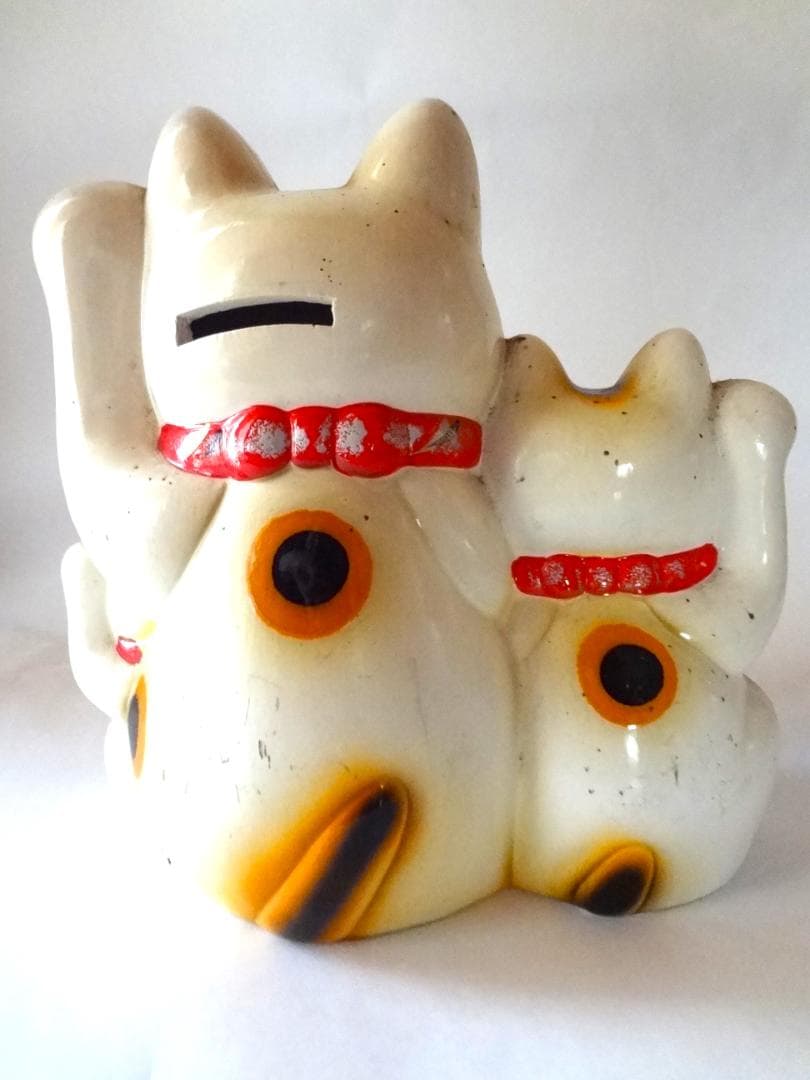 アンティーク　招き猫　招福　縁起物　置物　開運　金運　人形　ヴィンテージ　レトロ