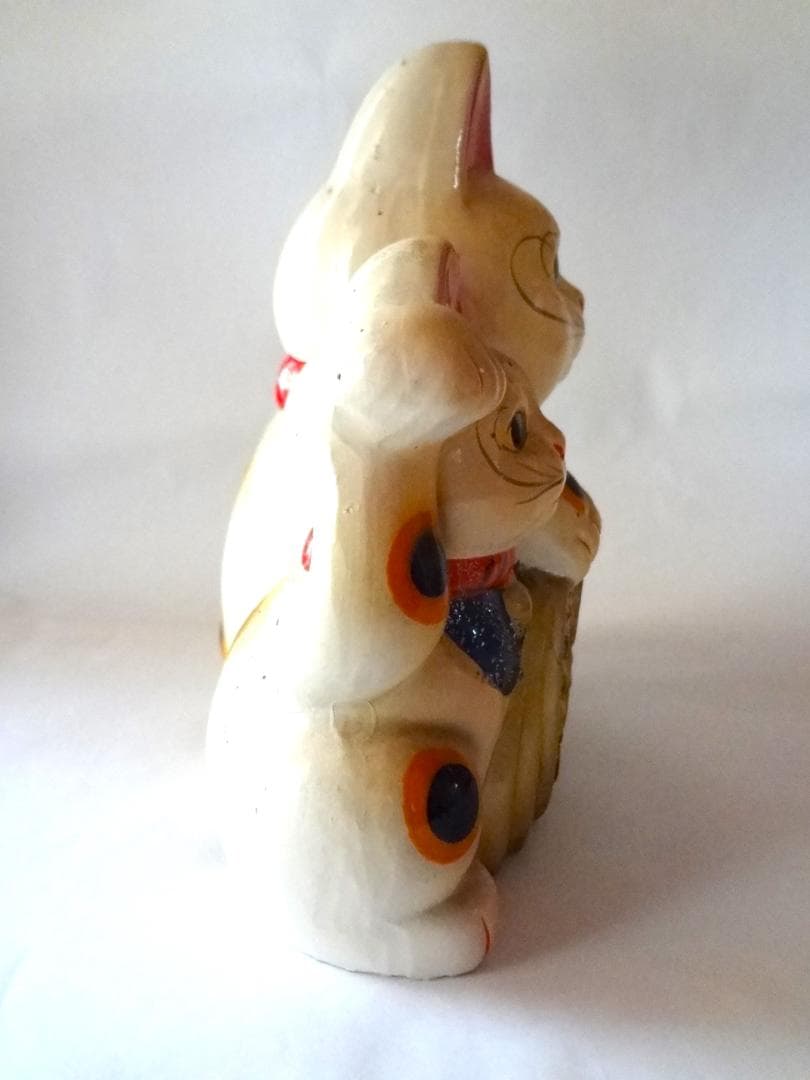 アンティーク　招き猫　招福　縁起物　置物　開運　金運　人形　ヴィンテージ　レトロ