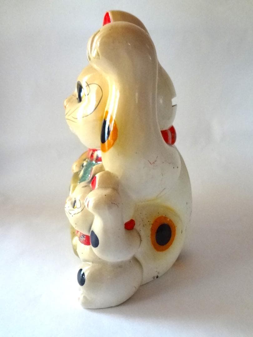 アンティーク　招き猫　招福　縁起物　置物　開運　金運　人形　ヴィンテージ　レトロ