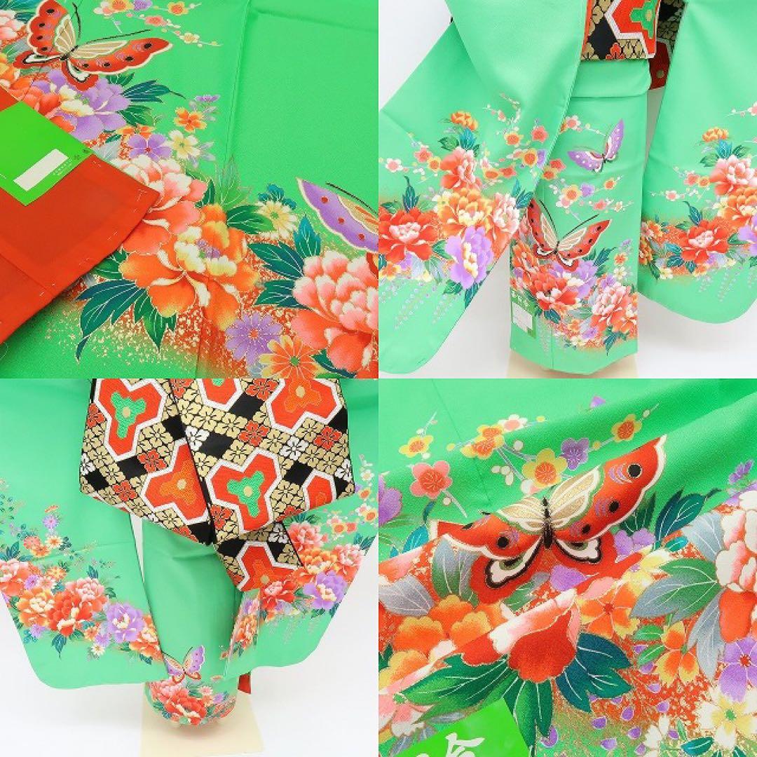 新品 七五三 ７歳 女児 四つ身着物・襦袢 ２点セット B4