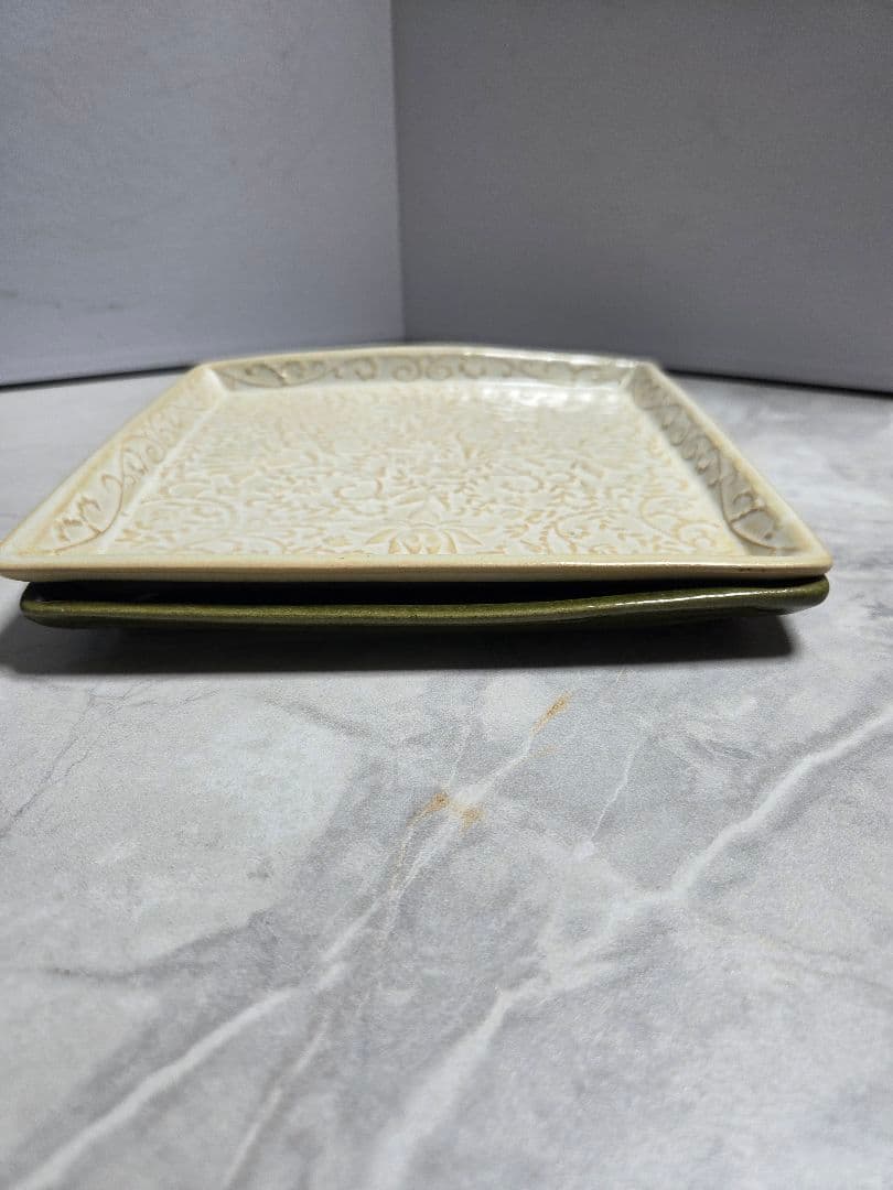 翠窯（SUIYO） スクエアプレート 2枚