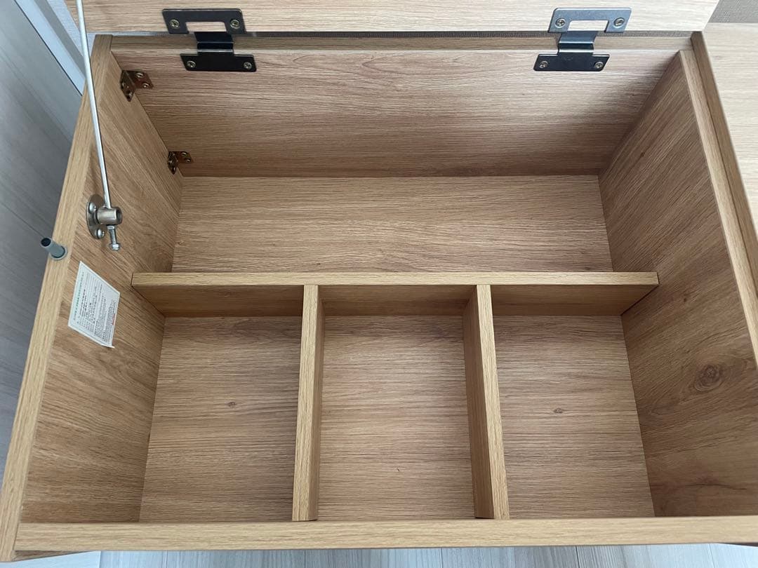 ナチュラルウッド ドレッサー・鏡台 引き出し付き