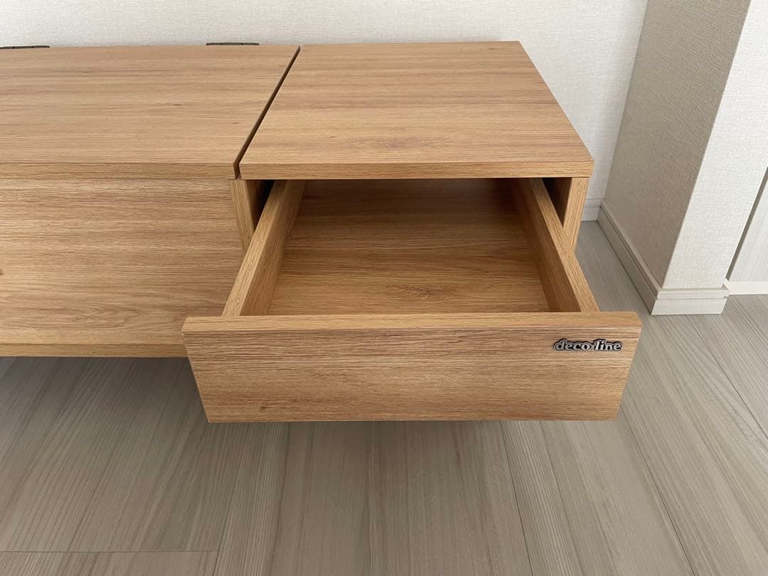 ナチュラルウッド ドレッサー・鏡台 引き出し付き