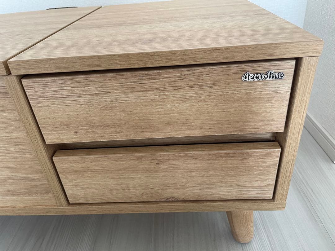 ナチュラルウッド ドレッサー・鏡台 引き出し付き