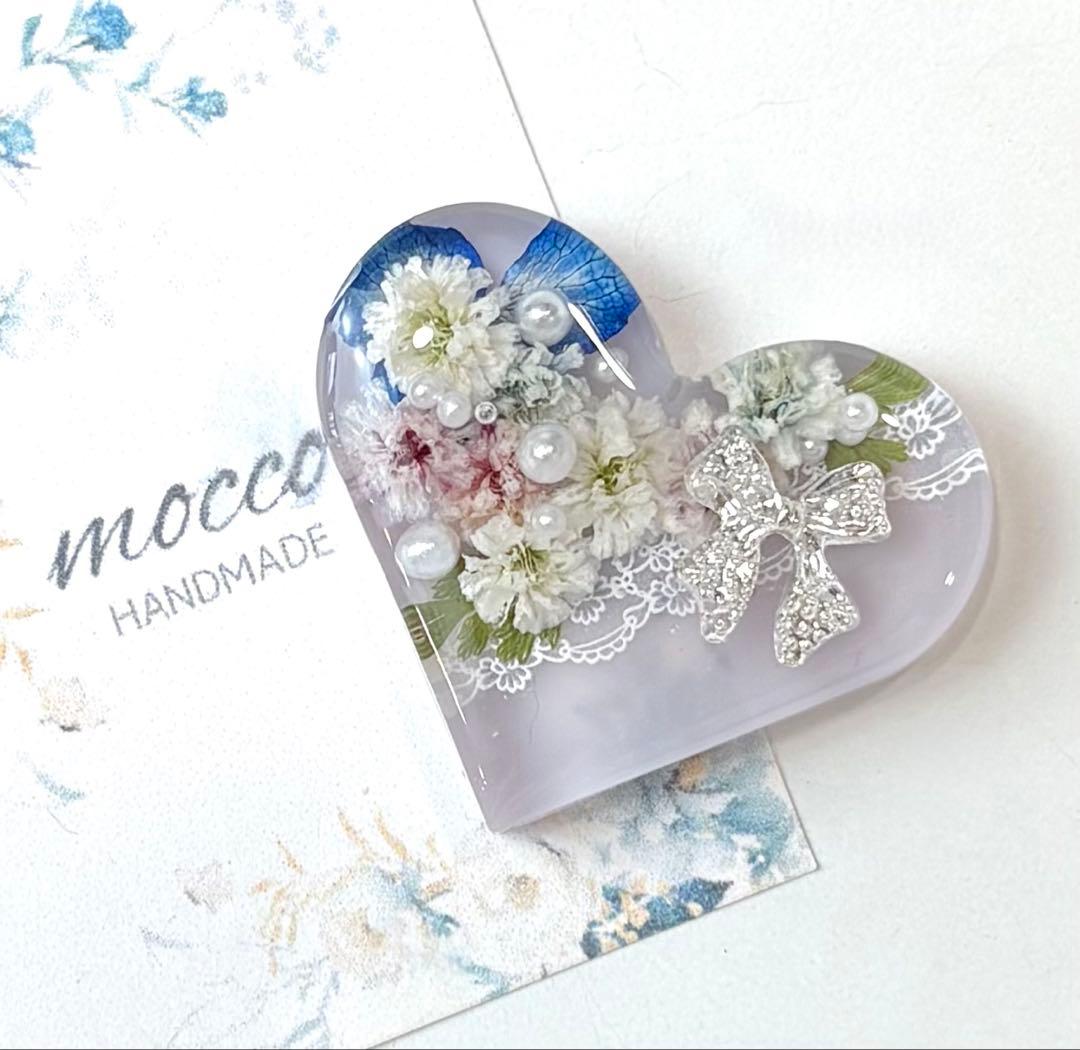 レジンヘアゴム　ポニーフック　ドライフラワー　No.311