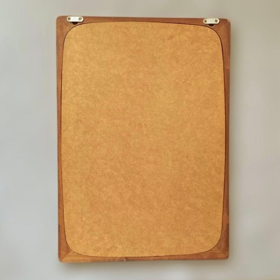 【北欧ビンテージ】 デンマーク ミラー チーク ミッドセンチュリー