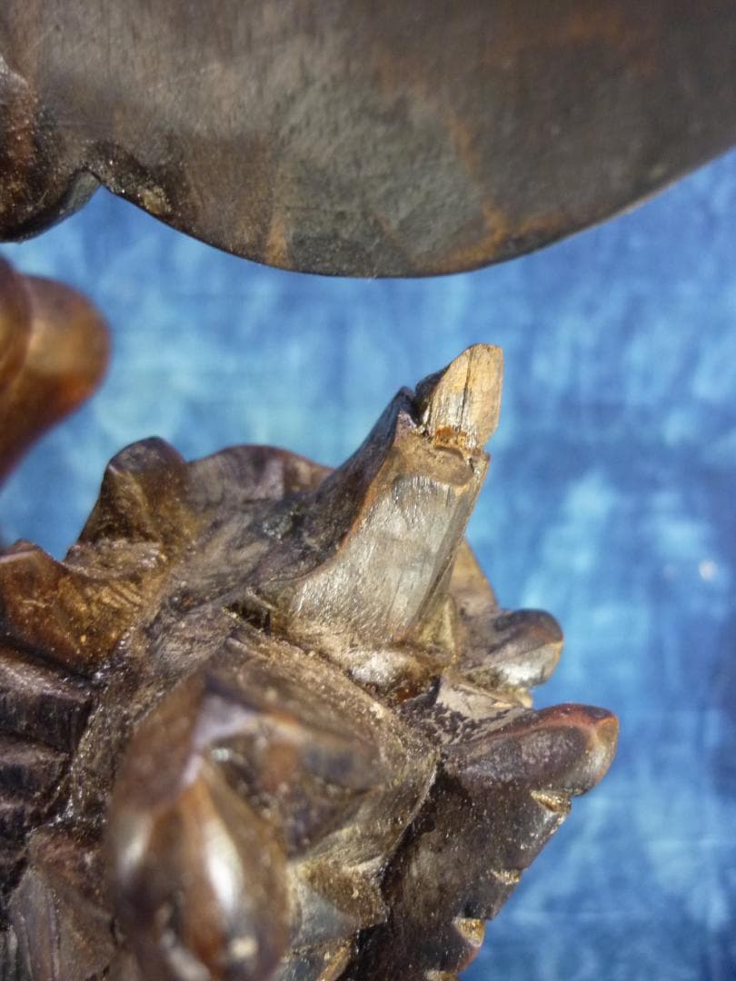 黒檀木彫 ビシュヌ神 ガルーダ ヒンドゥー教 バリ島 超細密彫刻 高さ53cm