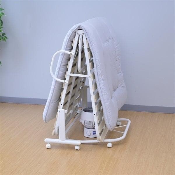 折り畳みすのこベッドシングルASB-1S(NA/MWH)ナチュラル/マットホワイ