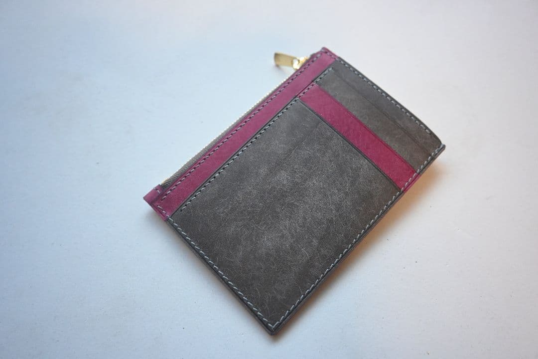 フラグメントケース　ウォレット【パープル×グレー】