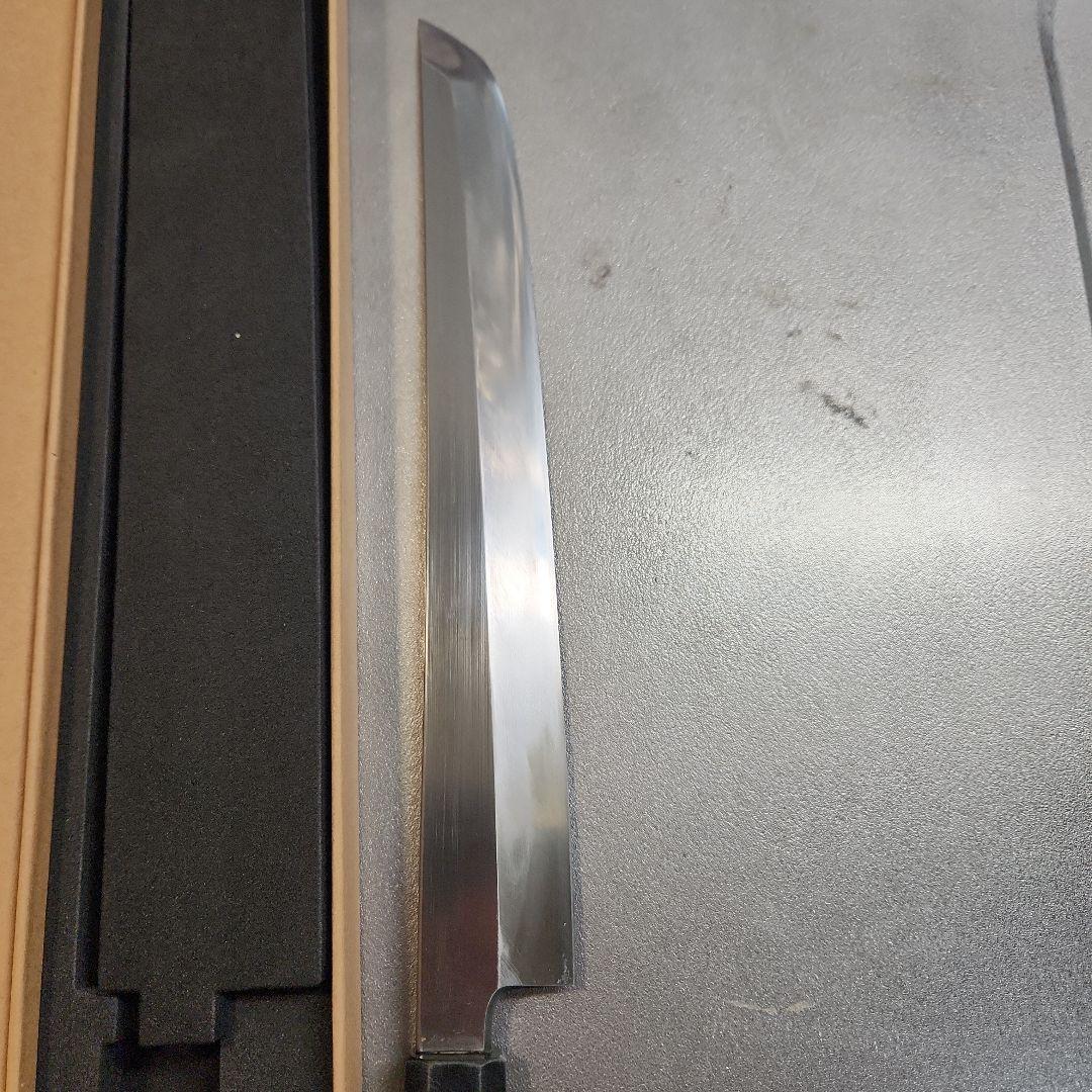 最終値下げ　梵静刃物V金10号　先丸包丁　柳刃　9寸　黒檀八画柄