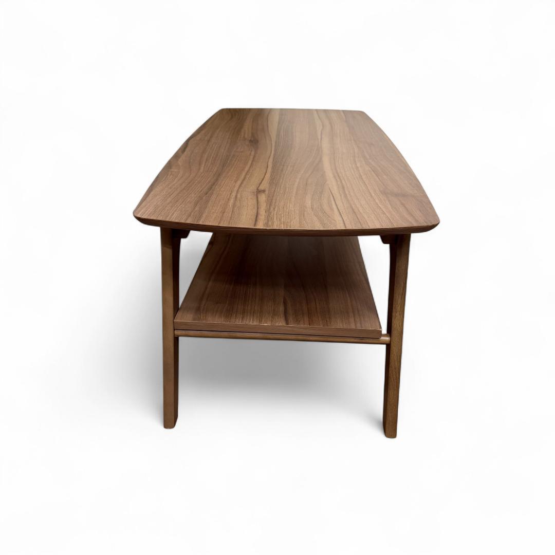 送料無料【新品】おしゃれ　収納棚＆引出し付/幅110cm/ローテーブル 木目調