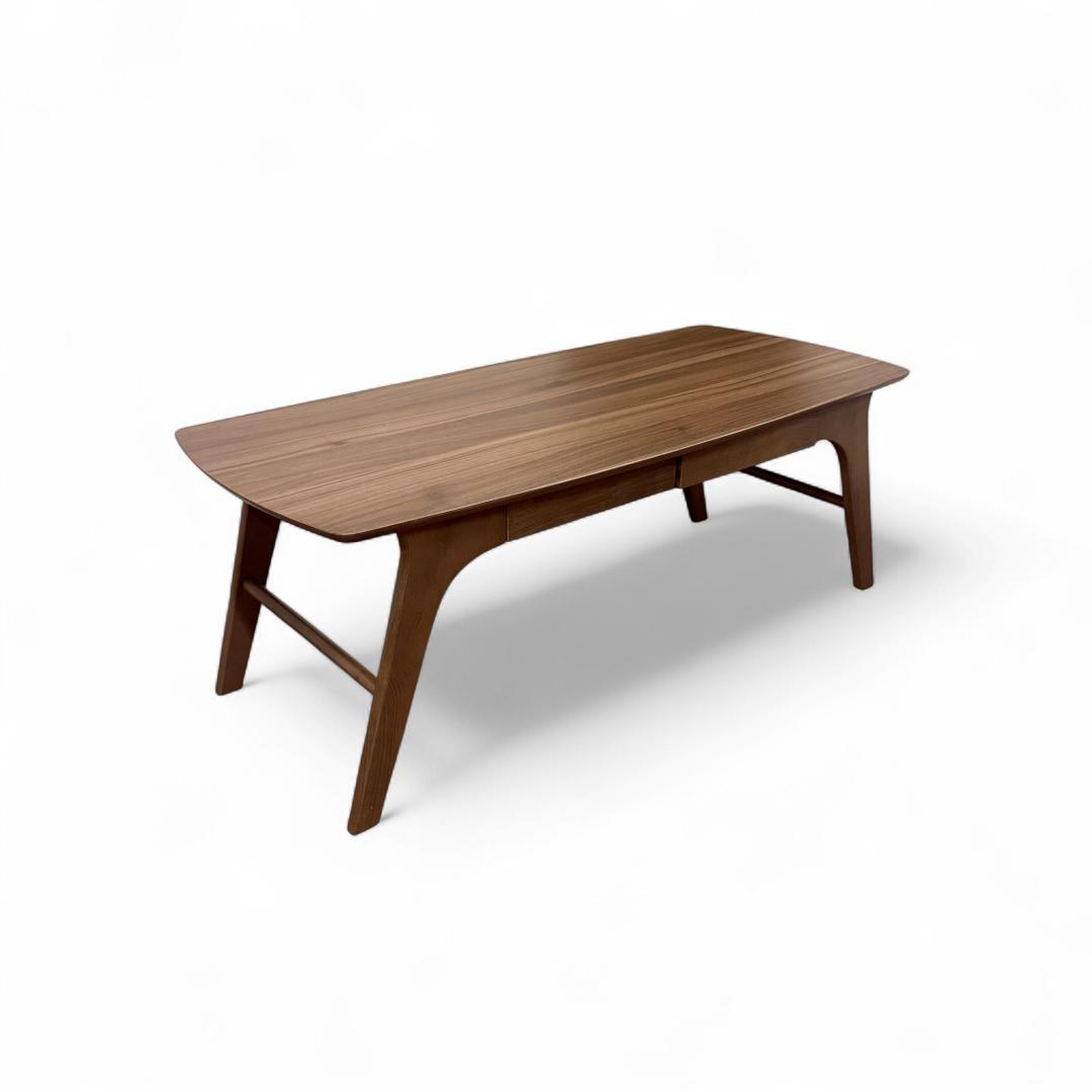 送料無料【新品】おしゃれ　収納棚＆引出し付/幅110cm/ローテーブル 木目調