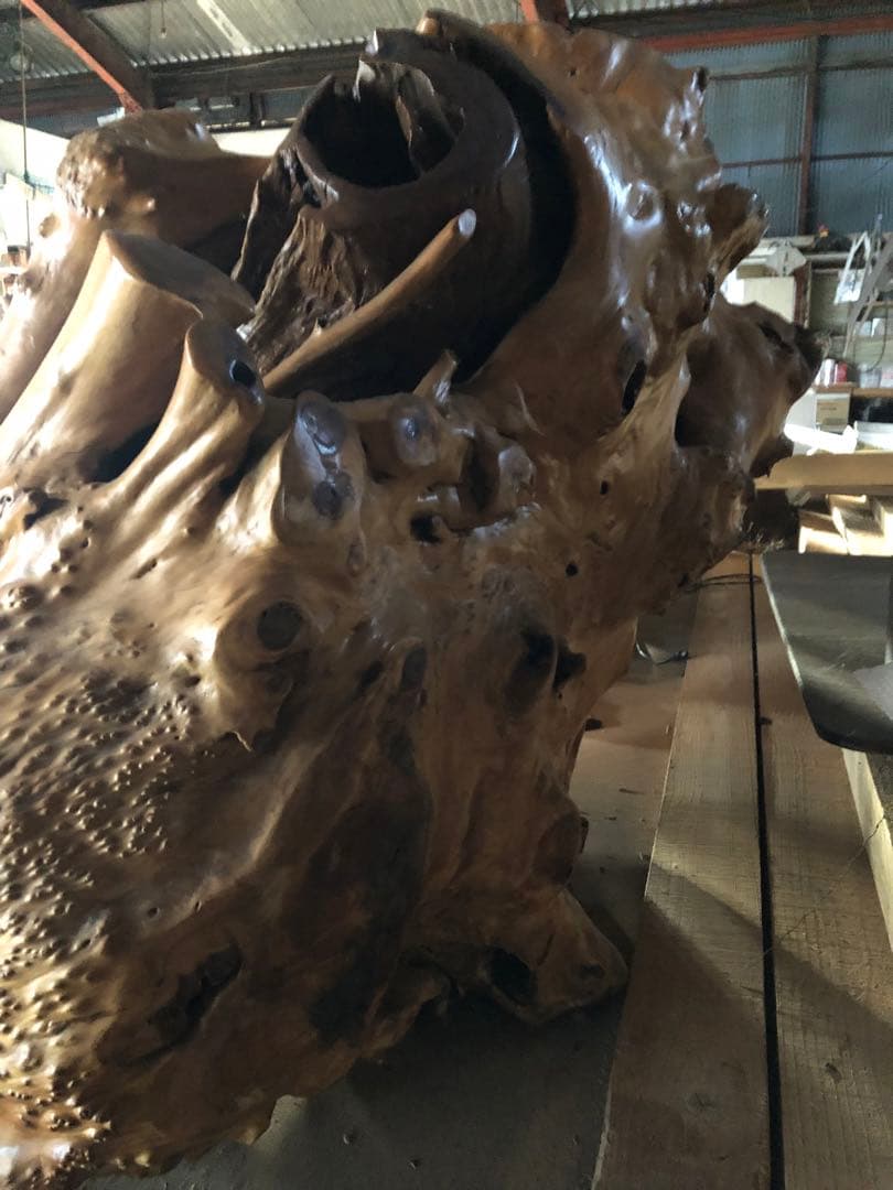 龍の木彫り彫刻 大型作品　重量約100kg 引き取り限定！