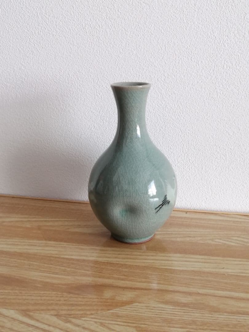 青磁 花瓶 花器 一輪挿し 陶芸 - メルカリ