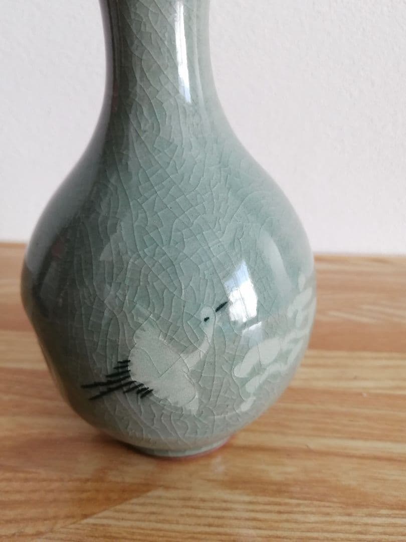 青磁 花瓶 花器 一輪挿し 陶芸 - メルカリ