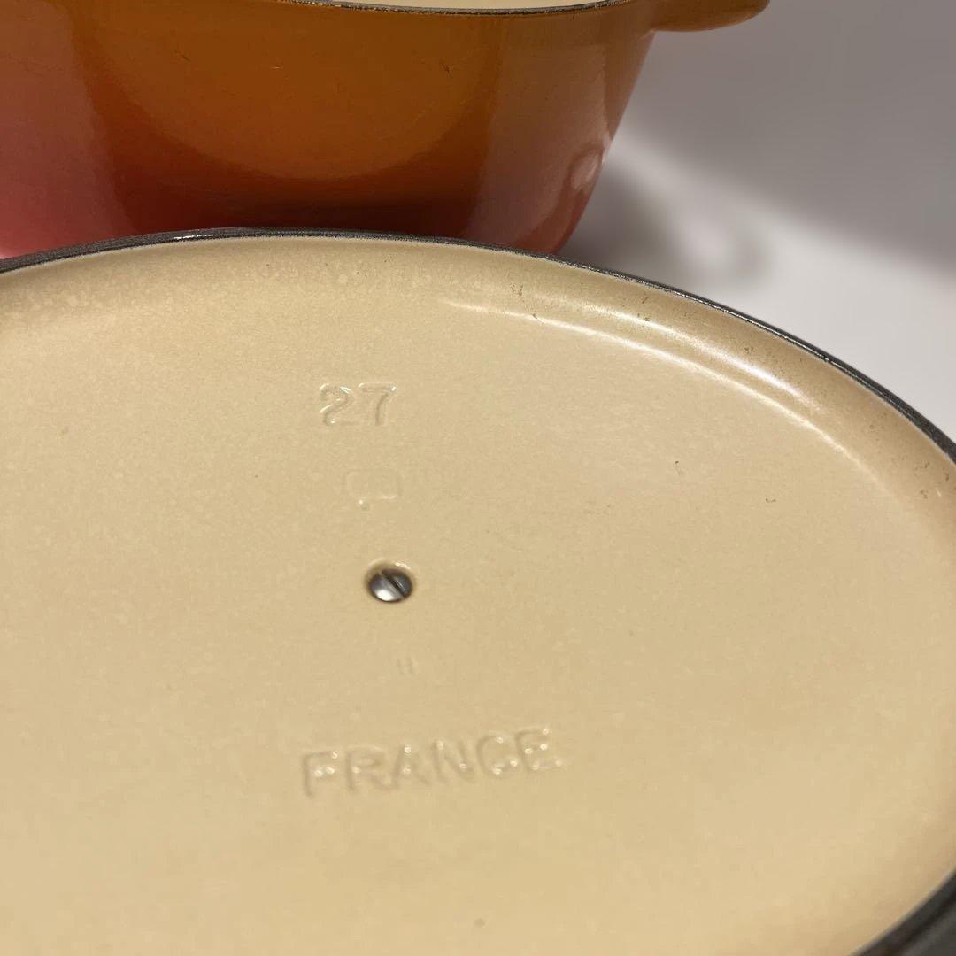 Le Creuset 　ル·クルーゼ オレンジ 両手鍋 楕円形　27cm