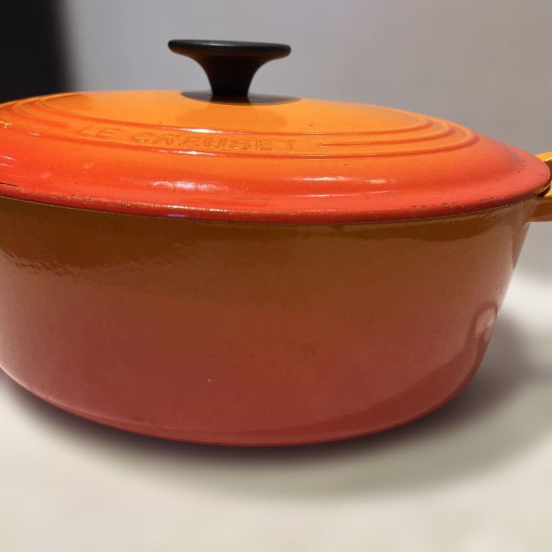 Le Creuset 　ル·クルーゼ オレンジ 両手鍋 楕円形　27cm