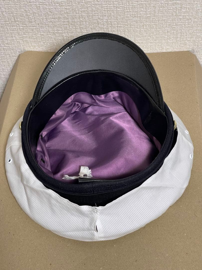 新*線様 大日本帝国海軍 士官軍帽 制帽 58cm 複製品 日覆付 日本軍 未