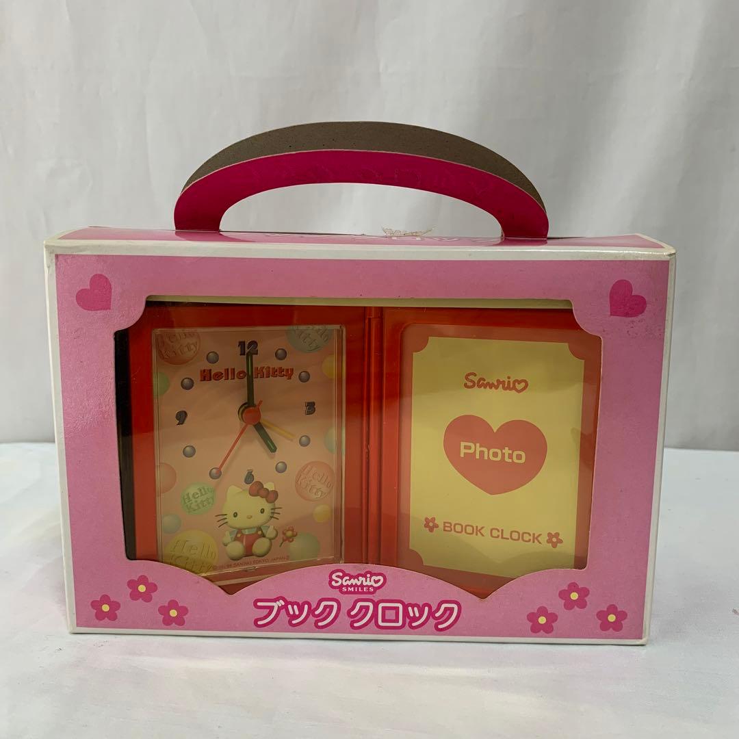 当時物！激レア】 キティ ブッククロック 置時計 写真立て 本型 1998 箱