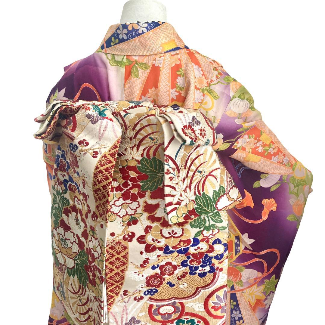 アンティーク7歳〜ジュニア 女の子 子供着物 七五三 アンティーク着物 NO42