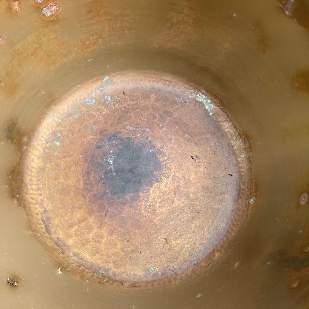 銅製 雪平鍋 円形 木製ハンドル