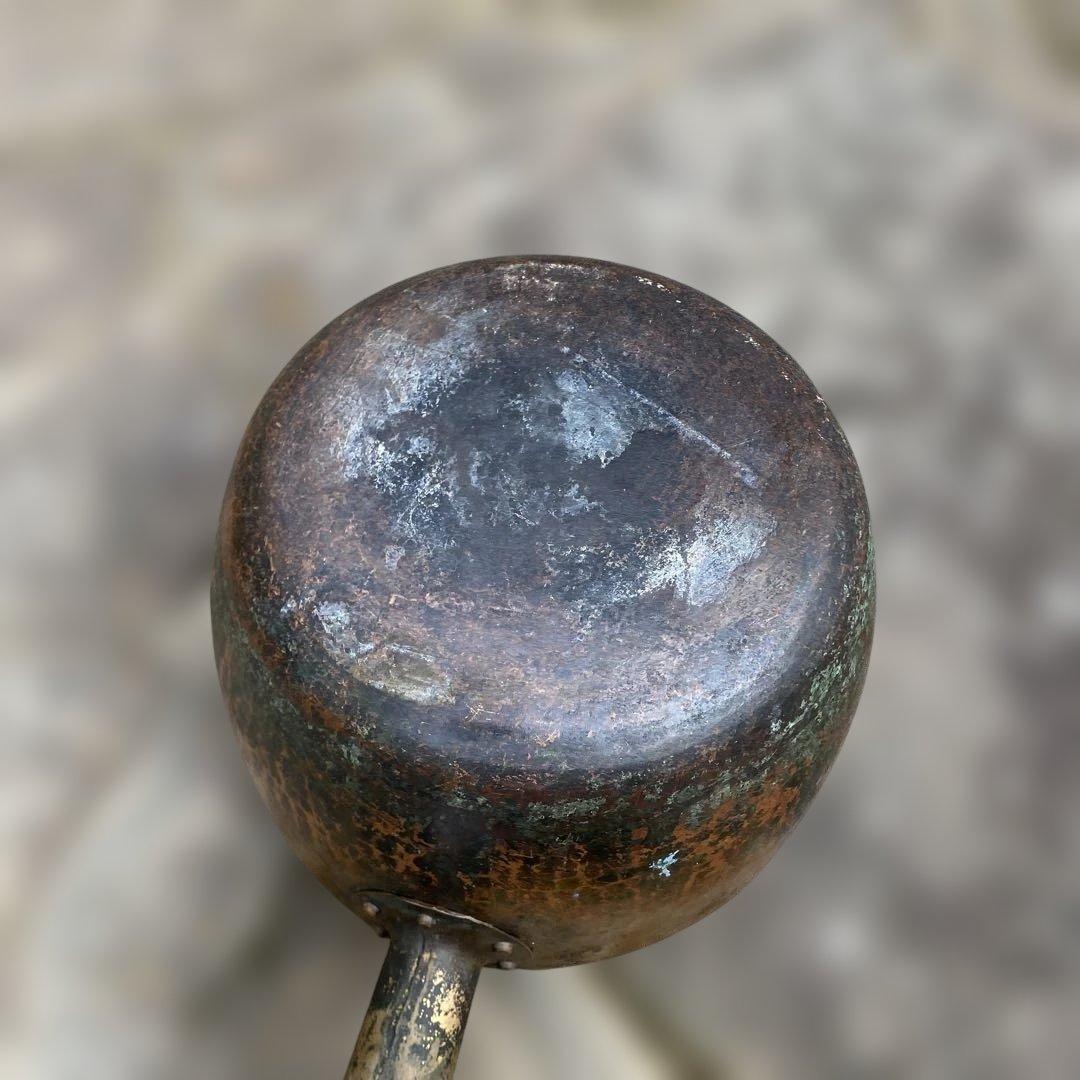 銅製 雪平鍋 円形 木製ハンドル