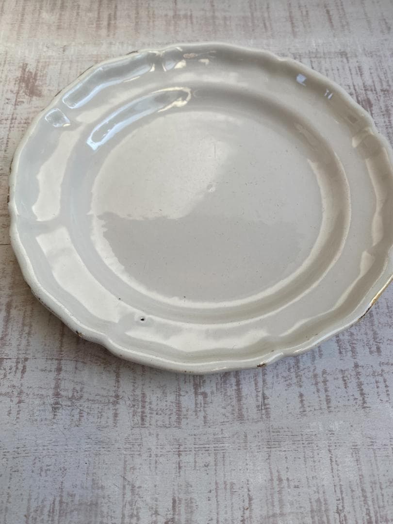 【美品】フランス アンティーク 19世紀 ムスティエ 花リム 24cm プレート