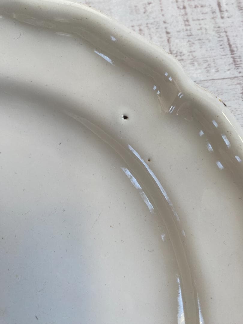 【美品】フランス アンティーク 19世紀 ムスティエ 花リム 24cm プレート