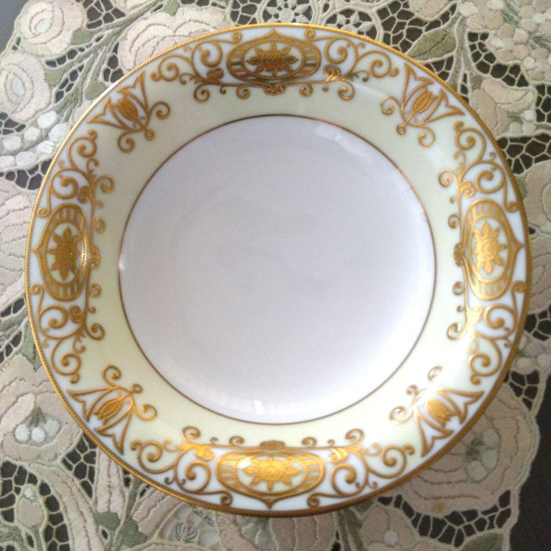 ヴィンテージ・オールドノリタケ・金彩&クリーム(パターン175)・中皿4枚セット